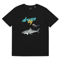 camiseta negra tiburón blanco