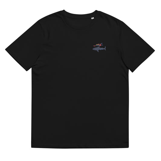 camiseta tiburón ballena  if lost send back to the ocean