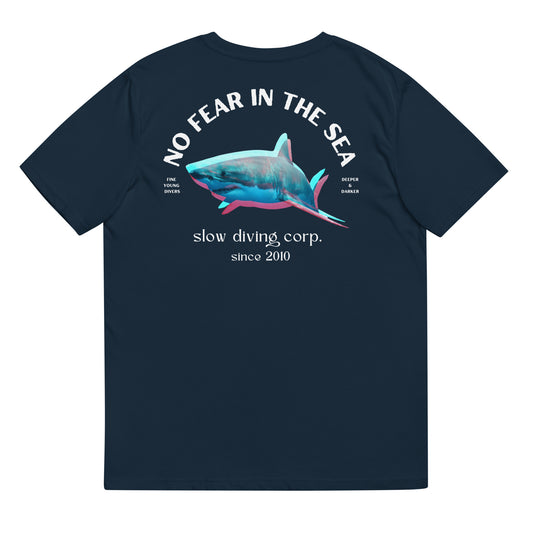 camiseta tiburón blanco no fear in the sea