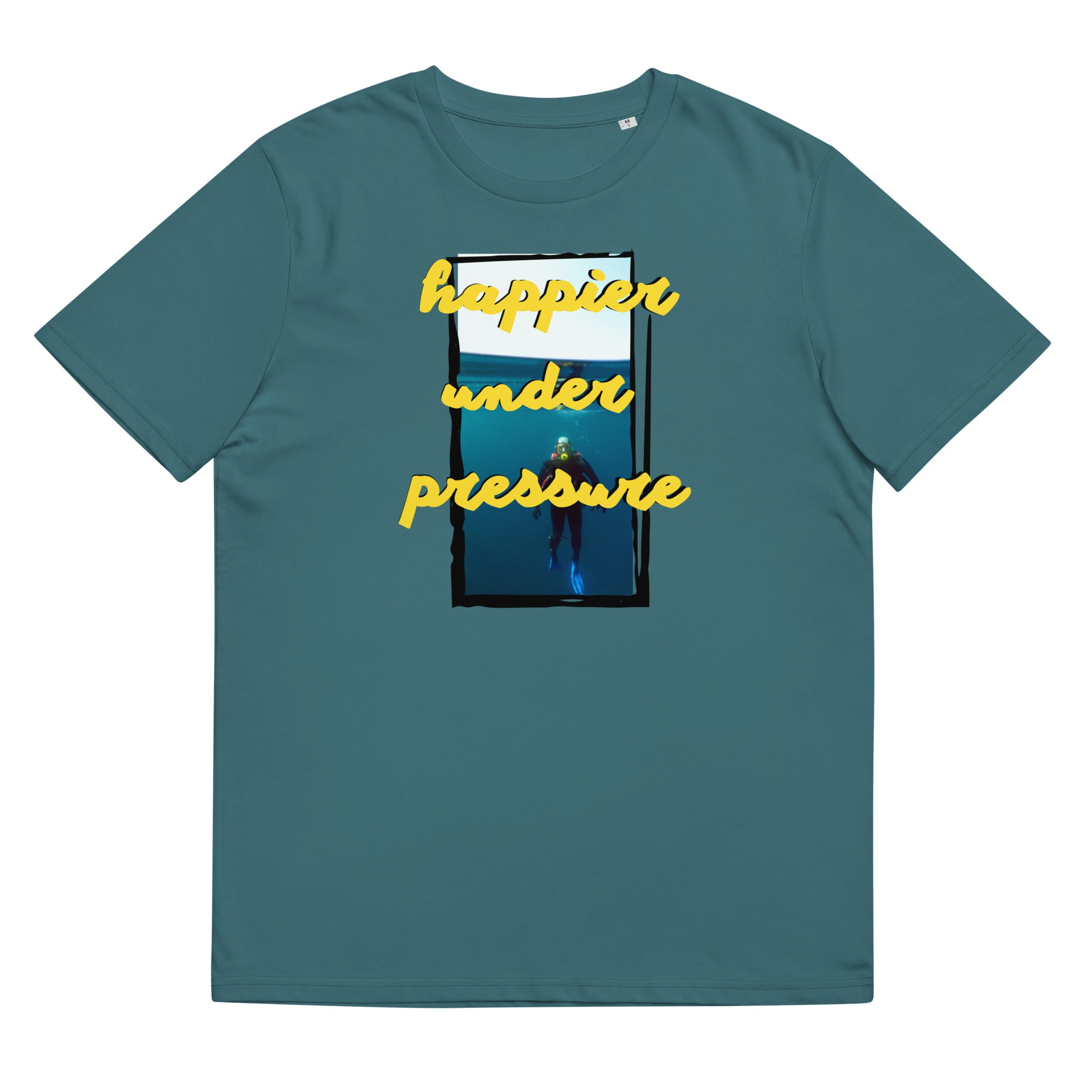 camiseta buceo happier under pressure