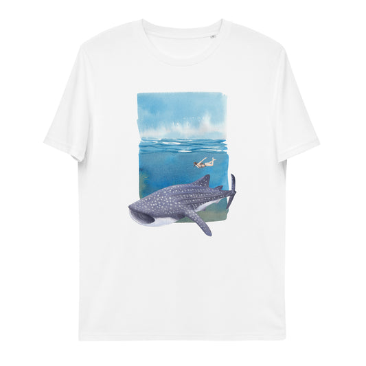 camiseta nadar con tiburón ballena