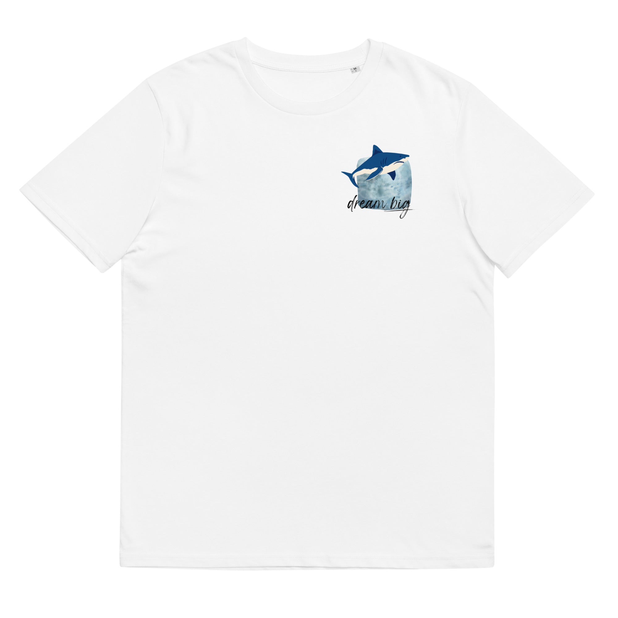 dream big white shark t-shirt