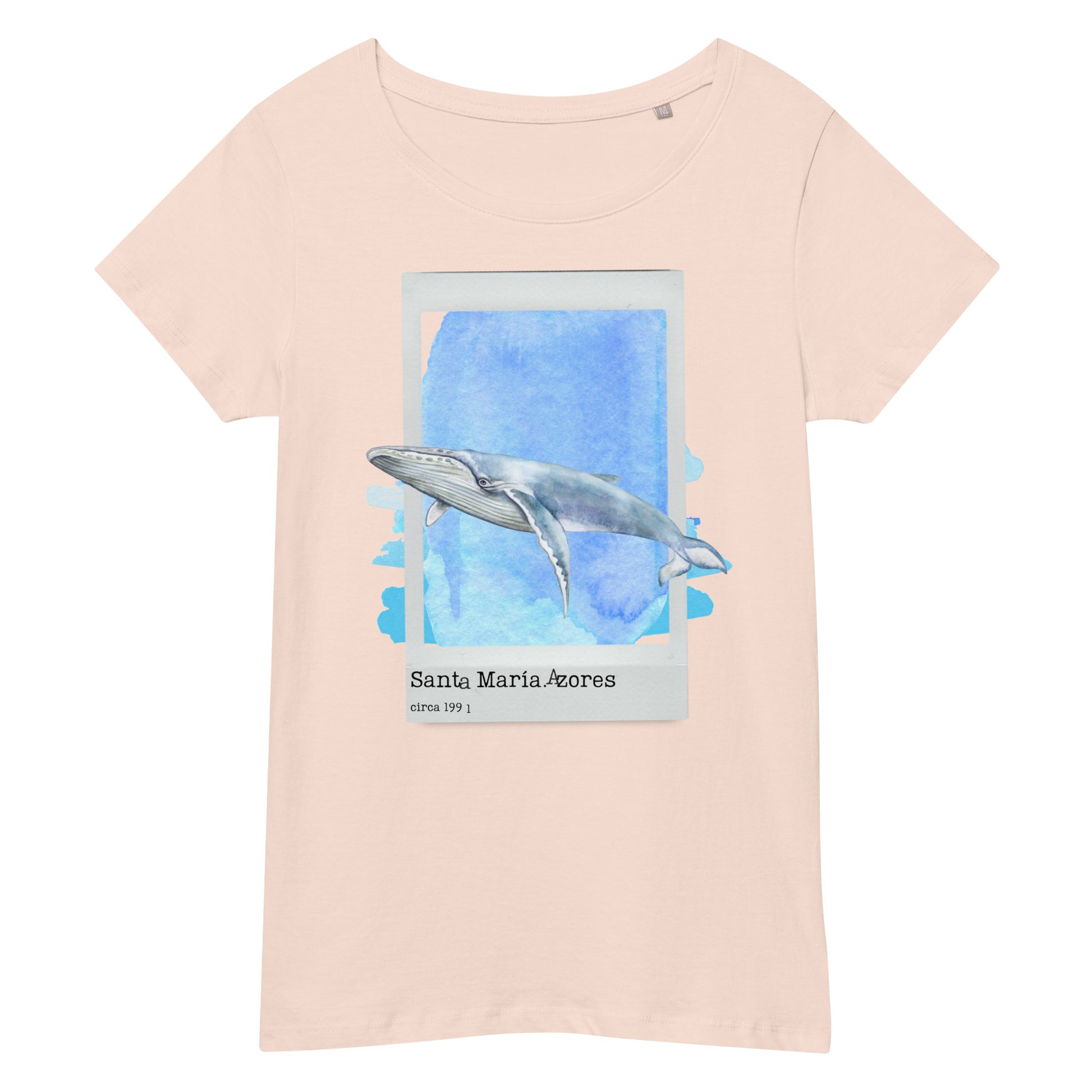 camiseta mujer ballena azul