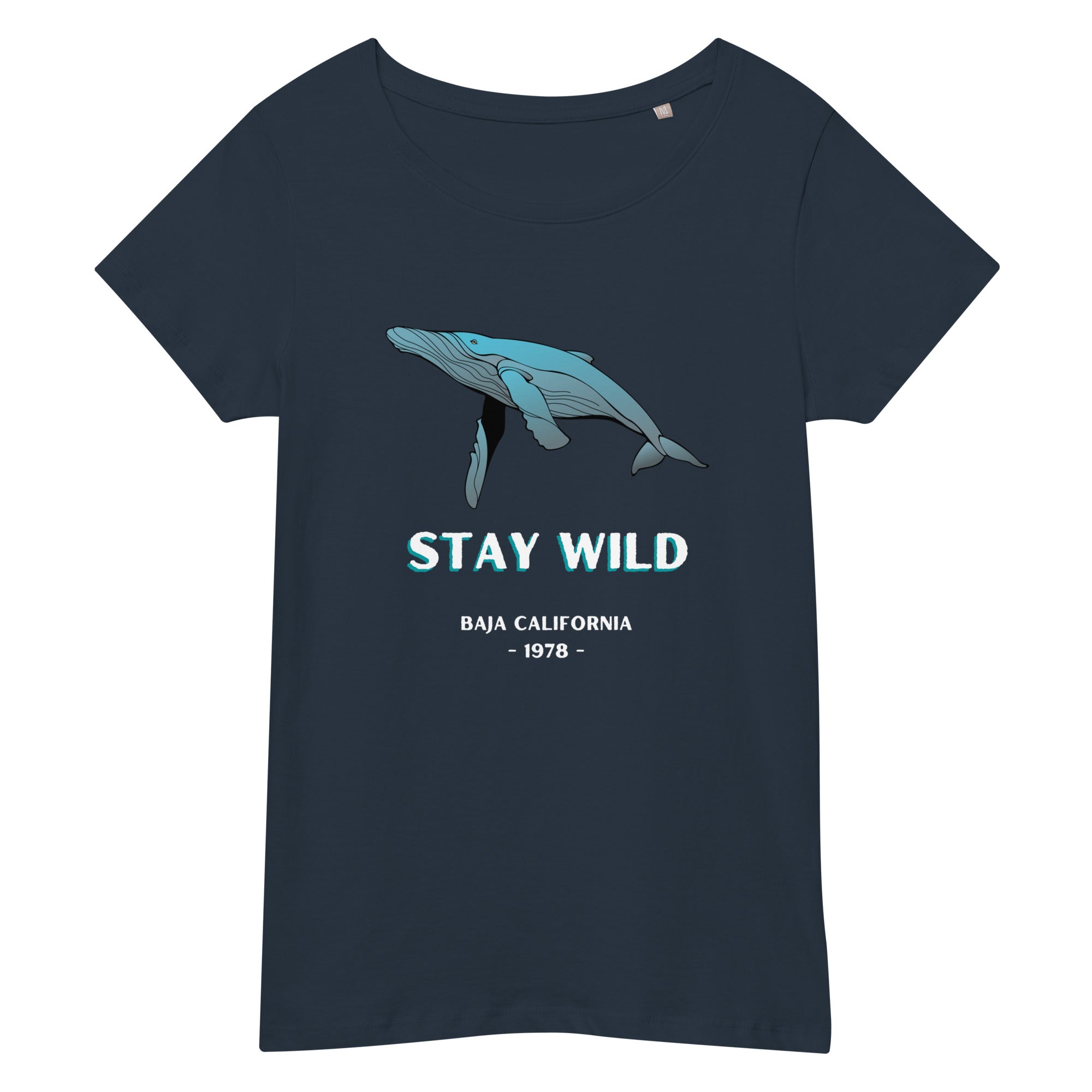 woman t-shirt blue wild