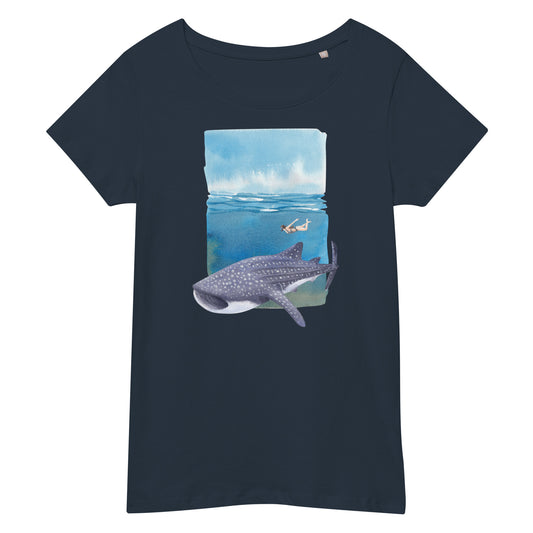 camiseta tiburón ballena mujer