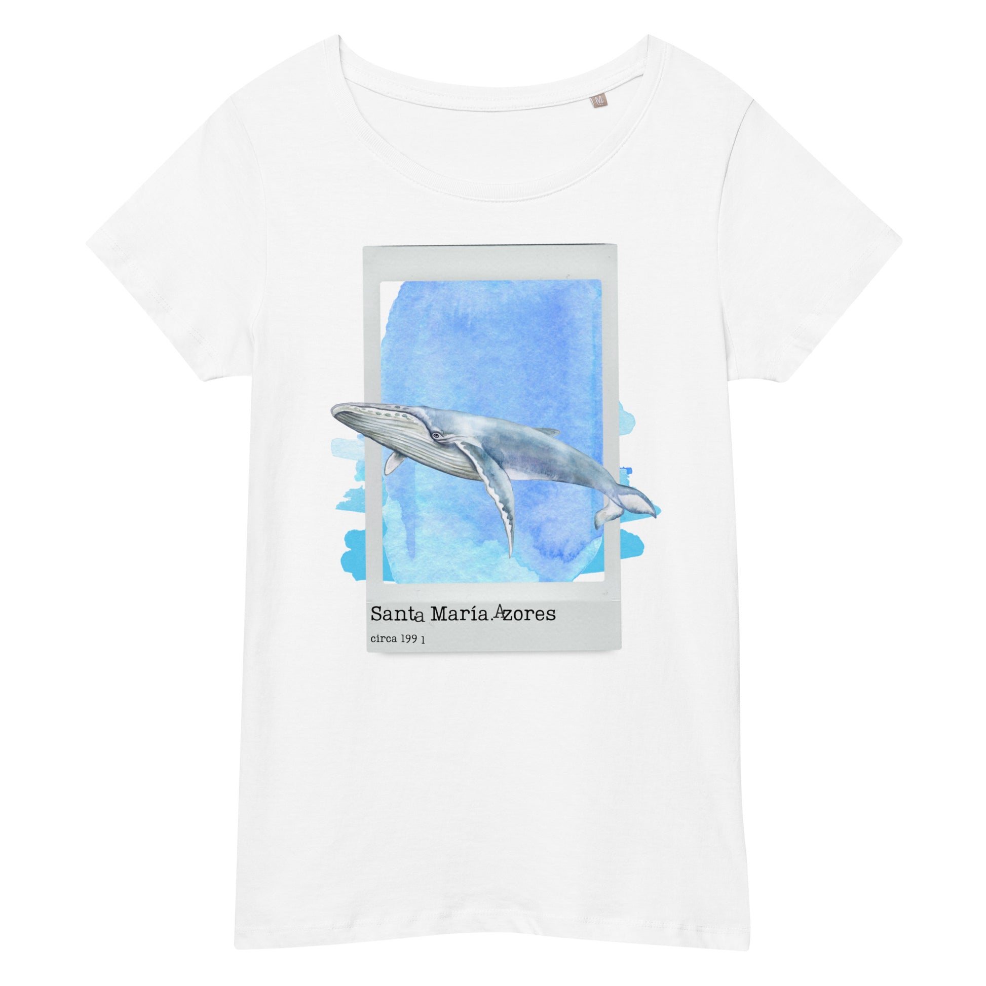 camiseta mujer ballena azul